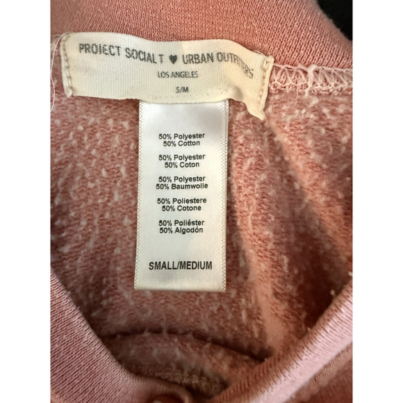 Urban Outfitters Project Social T Women’s S/M Pink Revival Sweatshirt, Soft - Picture 3 of 4